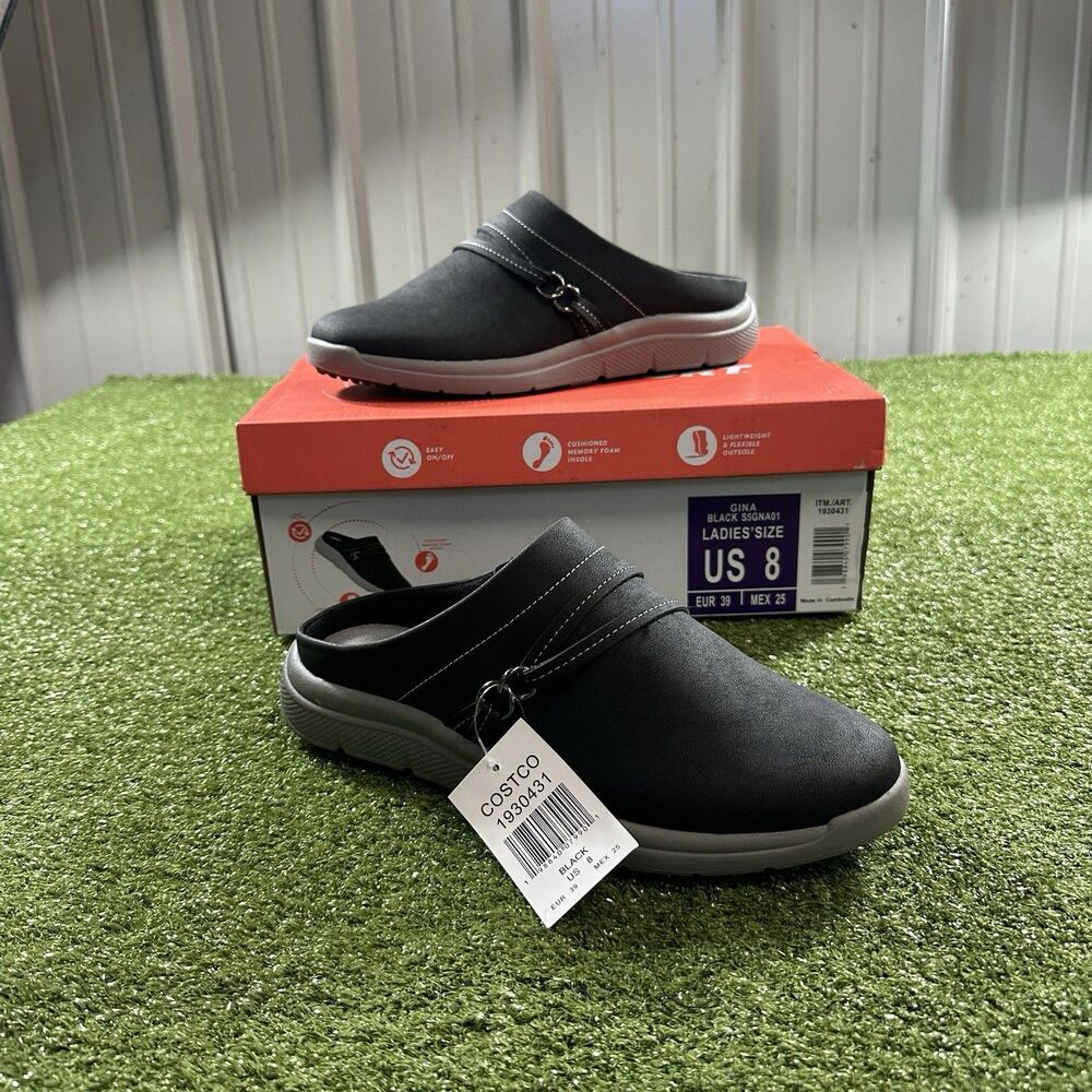 J Sport Gina Women's Size 8 Black Slip-On Clogs Shoes New In Box